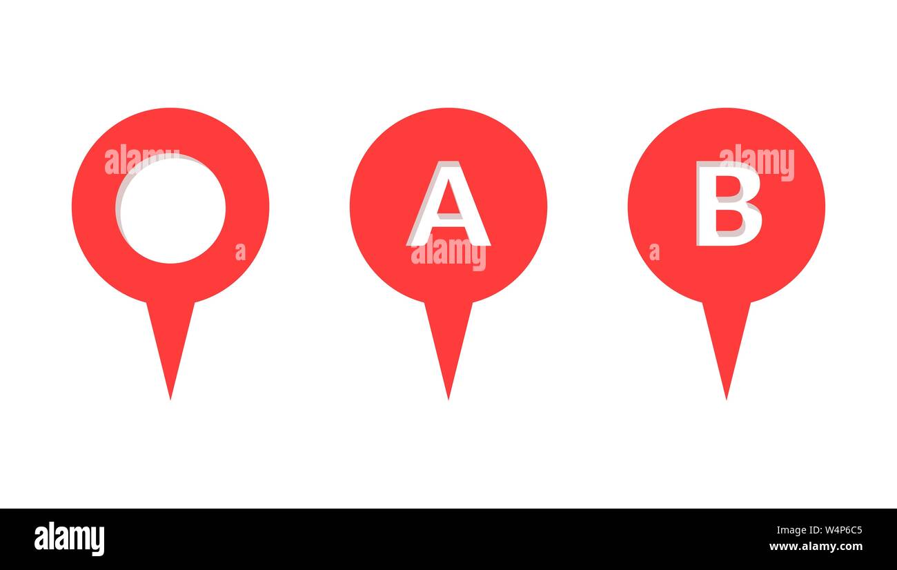 Pin map place location icon set. Navigation position pointer marker ...