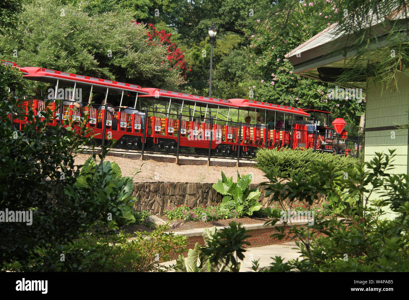 Miniature train ride in Pullen Park, Raleigh, NC, USA Stock Photo Alamy