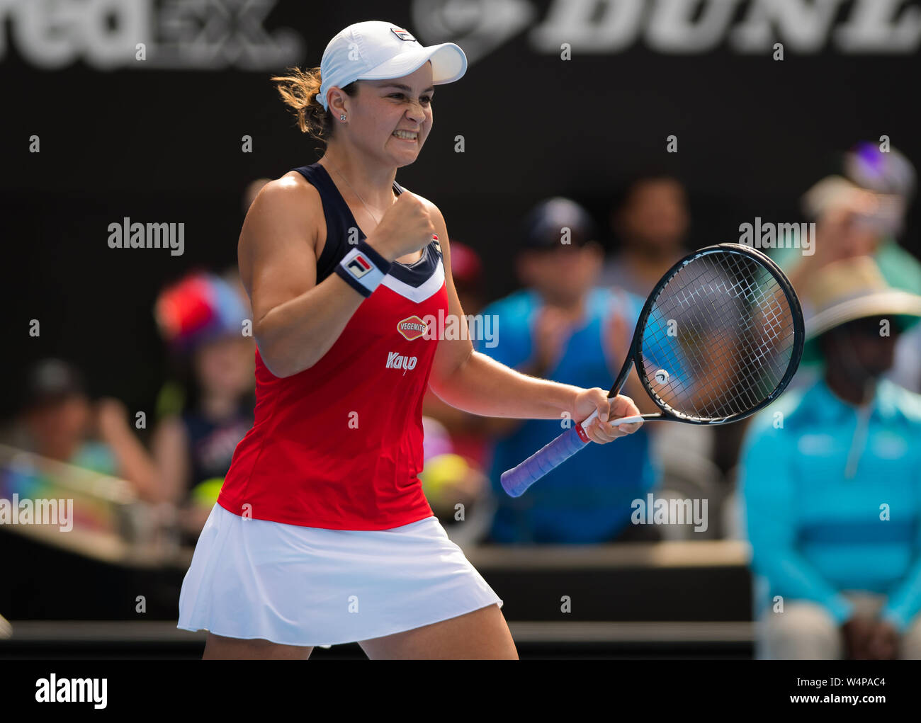 Ashleigh Barty of Australia in action during her second-round match at ...
