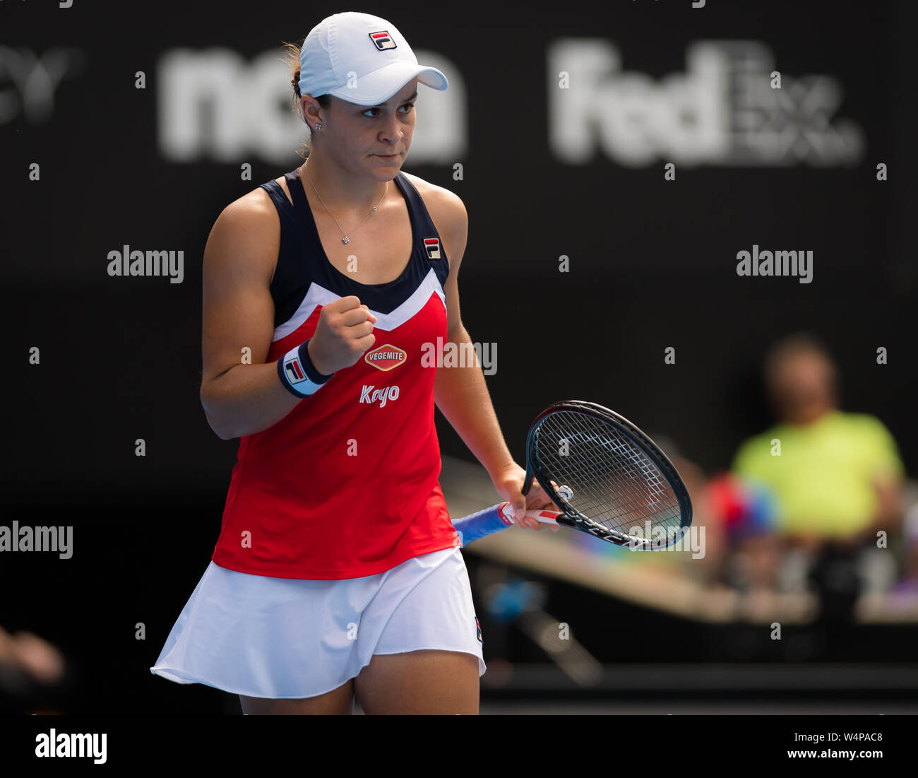 Ashleigh Barty of Australia in action during her second-round match at ...