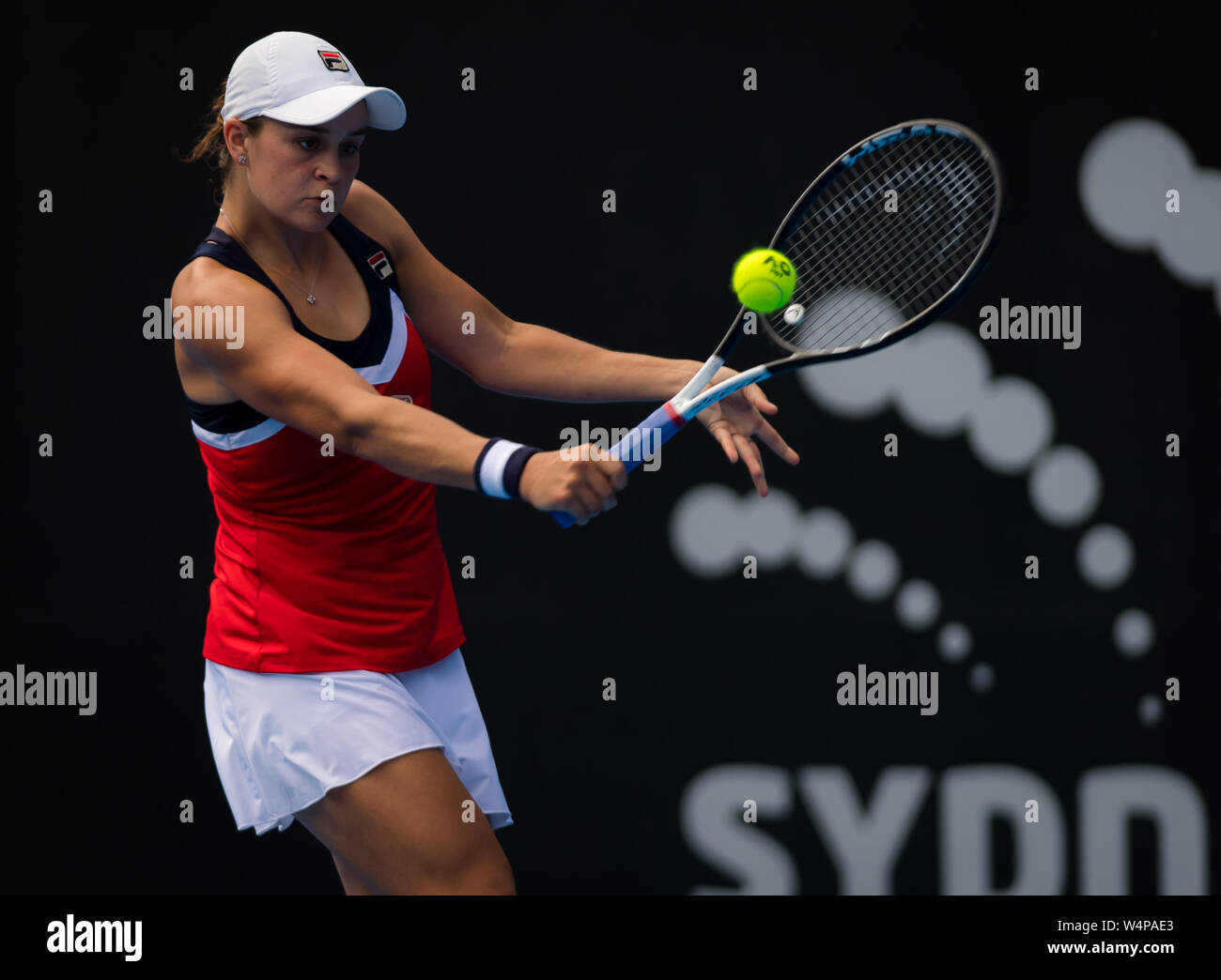 Ashleigh Barty of Australia in action during her second-round match at ...