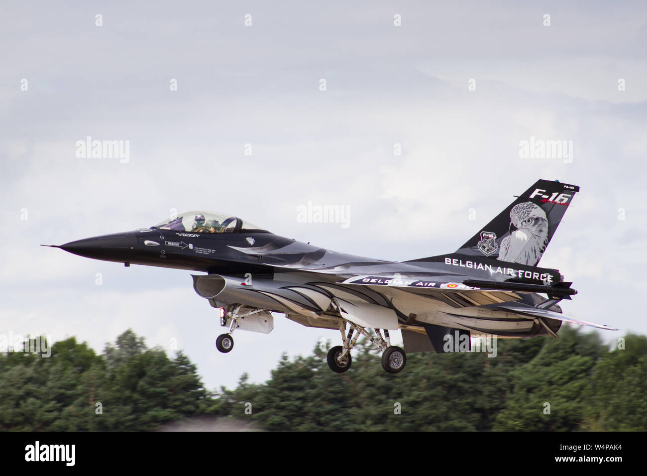 Belgian F-16 Landing Stock Photo