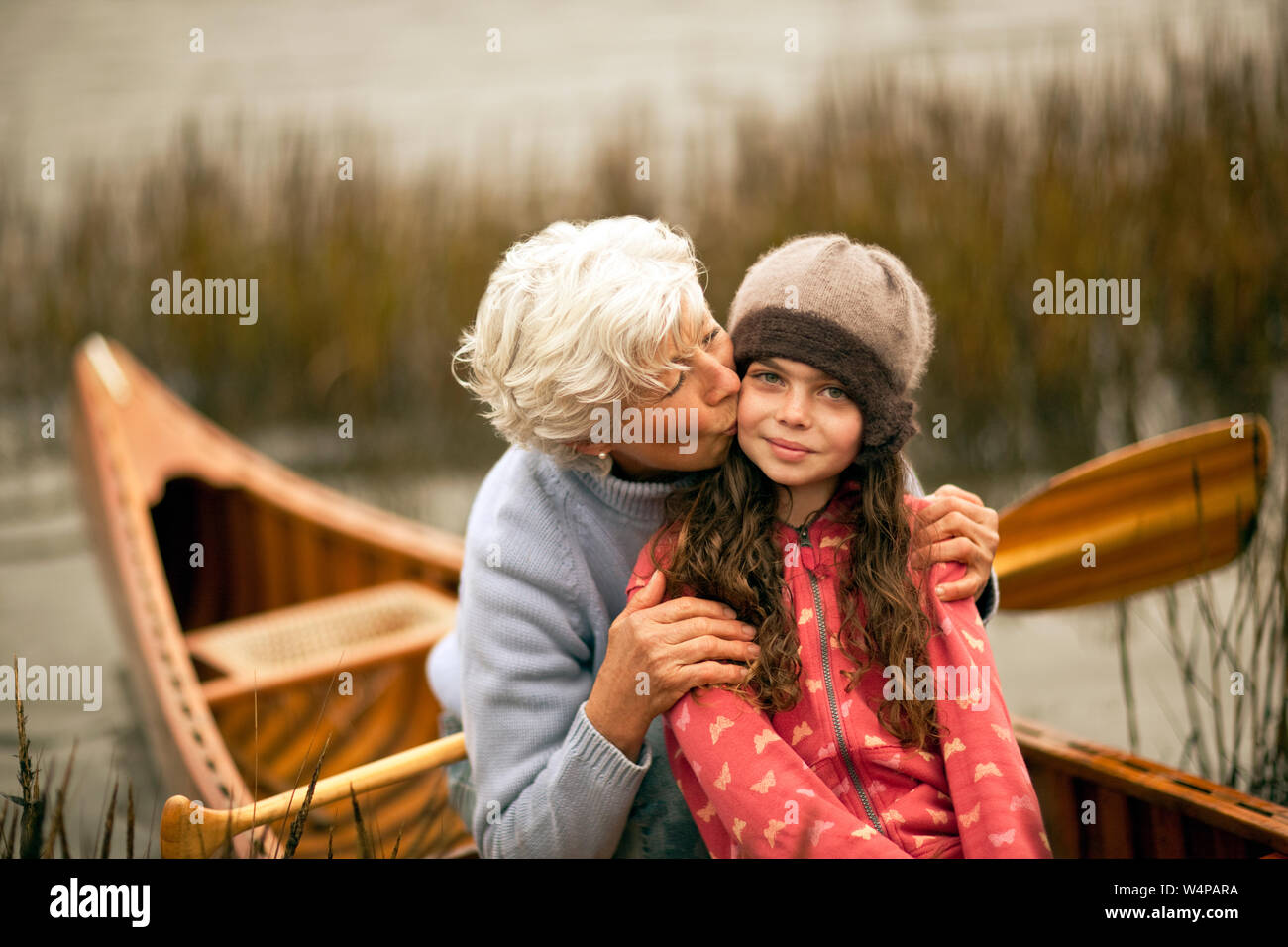 Portrait Of Grandmother Kissing Her Granddaughter On The Cheek Stock Sexiezpix Web Porn