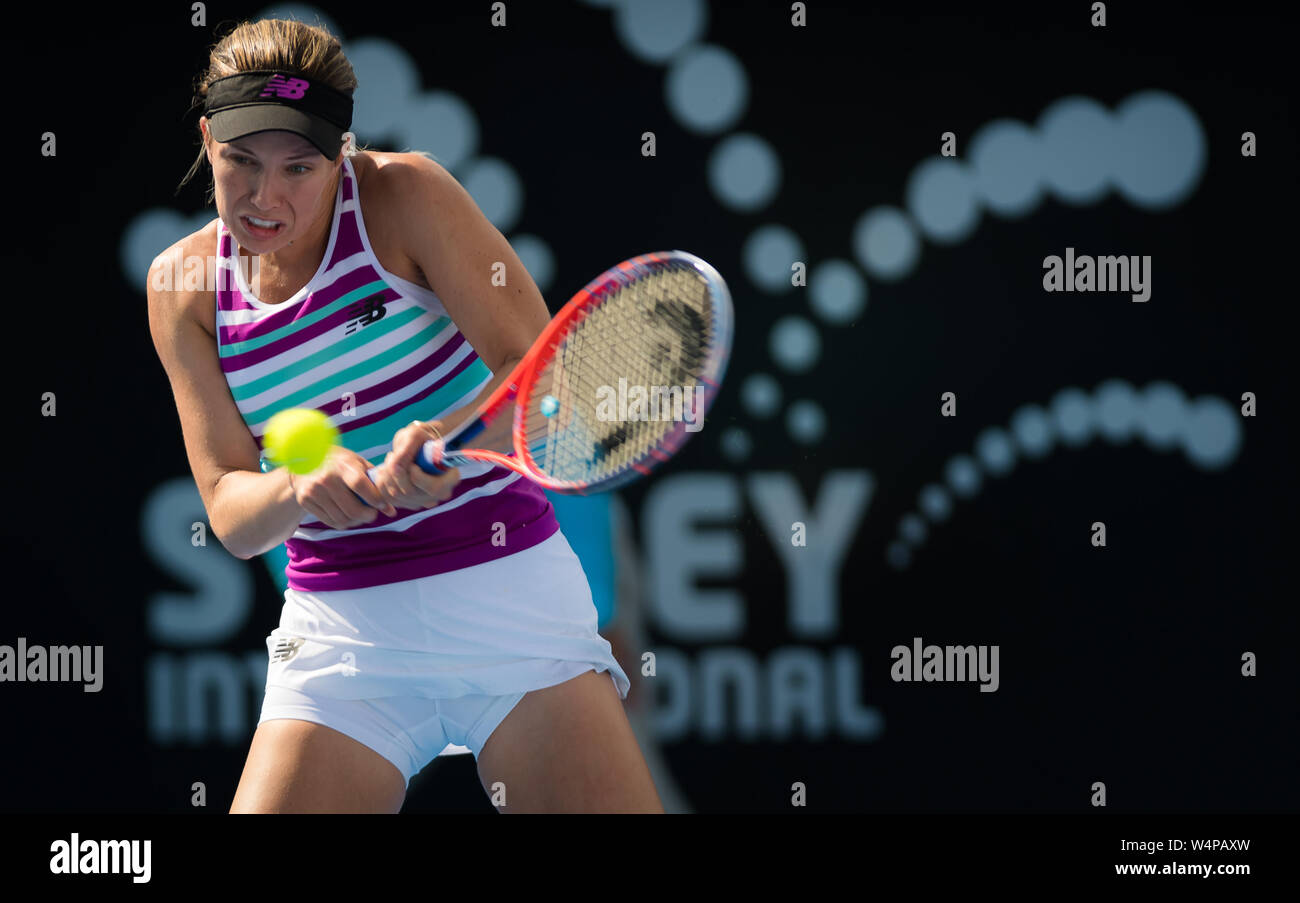 Danielle Collins of the United States in action during the first round of  the 2019 Sydney International WTA Premier tennis tournament Stock Photo -  Alamy