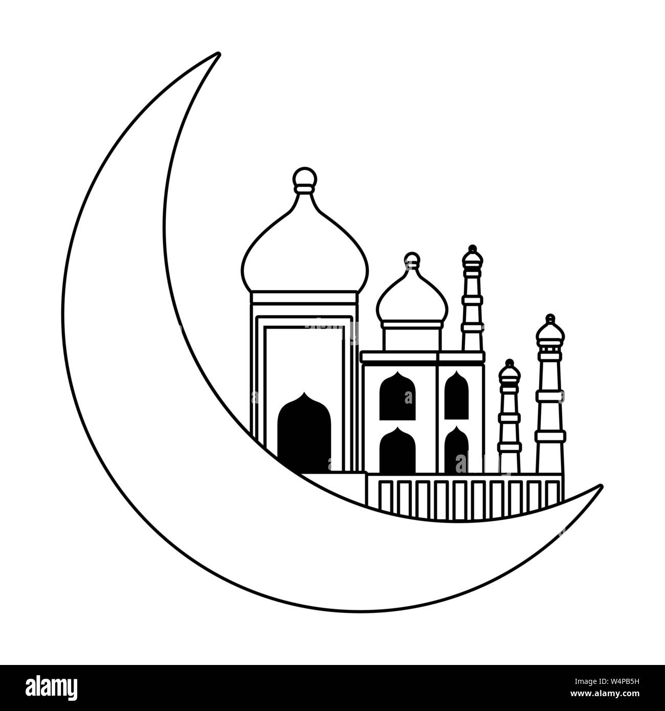 Taj mahal and quarter moon cartoon isolated in black and white Stock Vector Image & Art - Alamy Taj mahal and quarter moon cartoon isolated in black and white Stock Vector Image & Art - Alamy