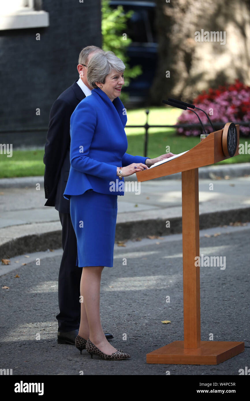 London, UK. 24th July, 2019. Current British Prime Minster, Theresa May