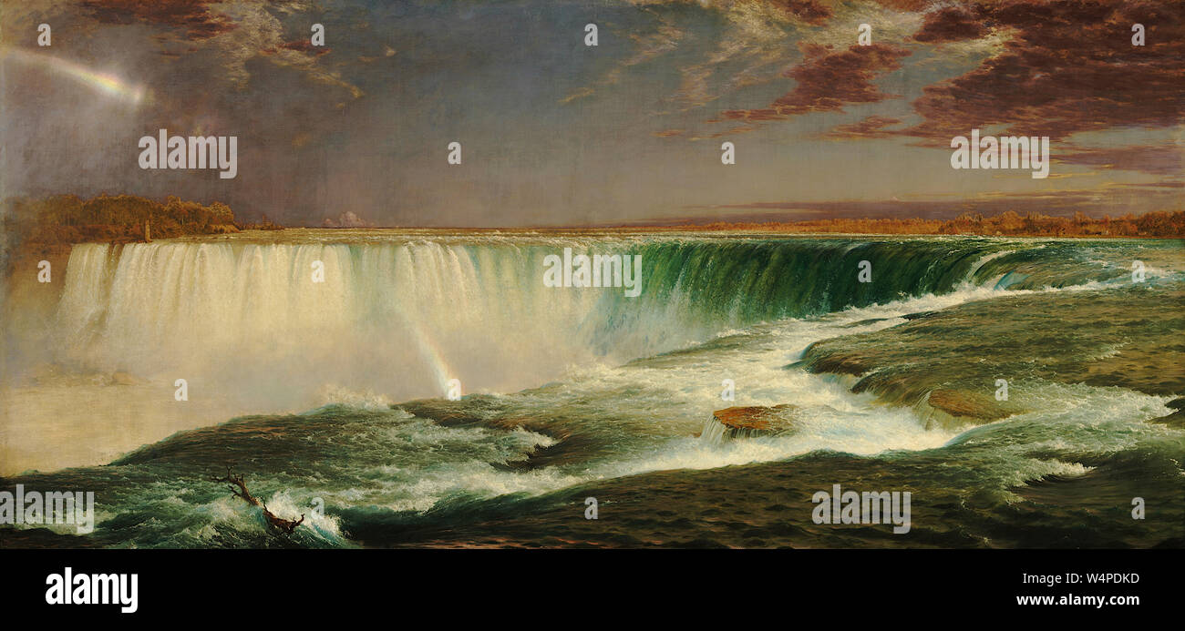Niagara (Niagara Falls) (1857) Painting by Frederic Edwin Church - Very high resolution and quality image Stock Photo