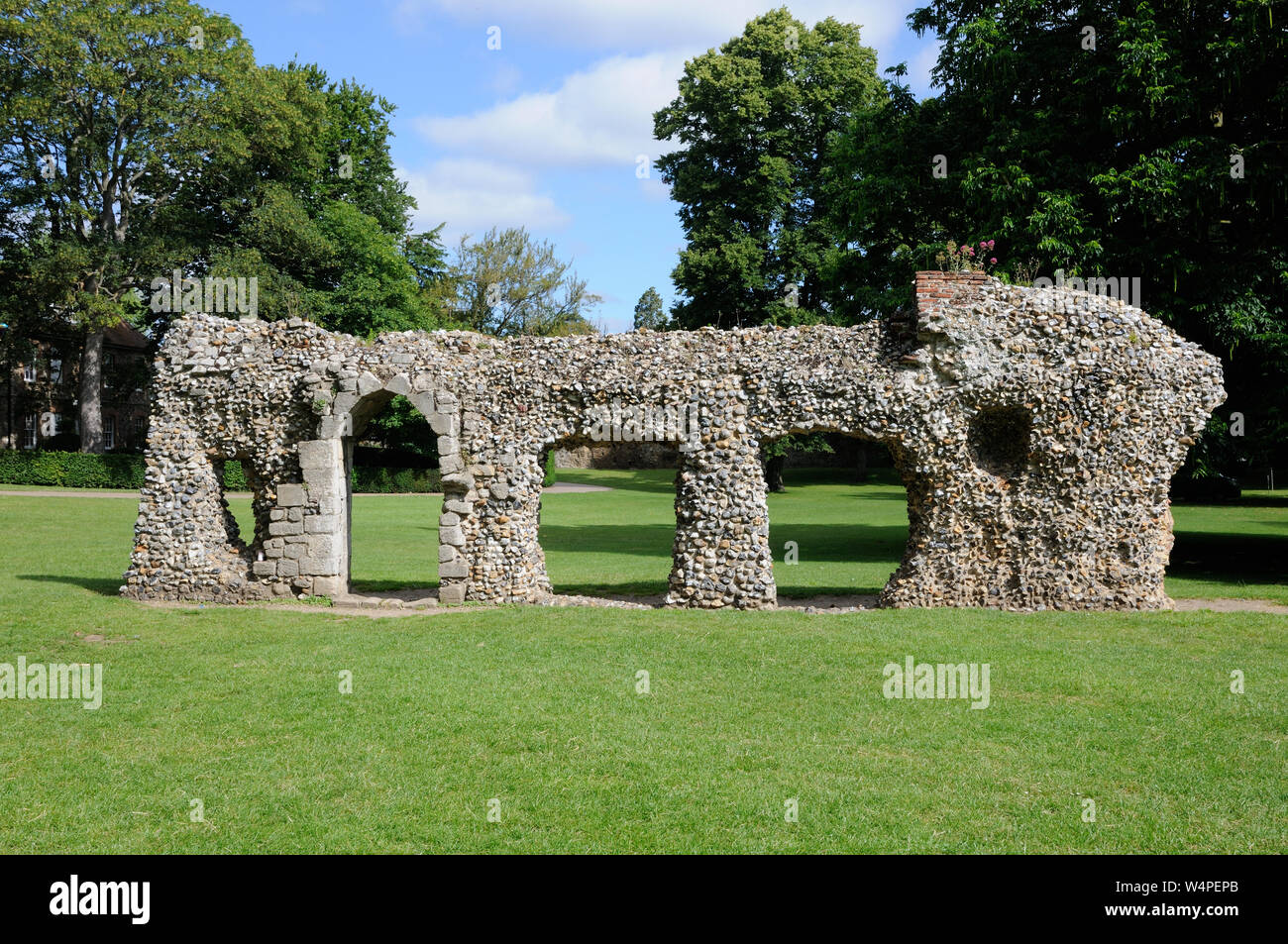 The Abbey Ruins, Abbey Gardens,  Bury St Edmunds, Suffolk Stock Photo