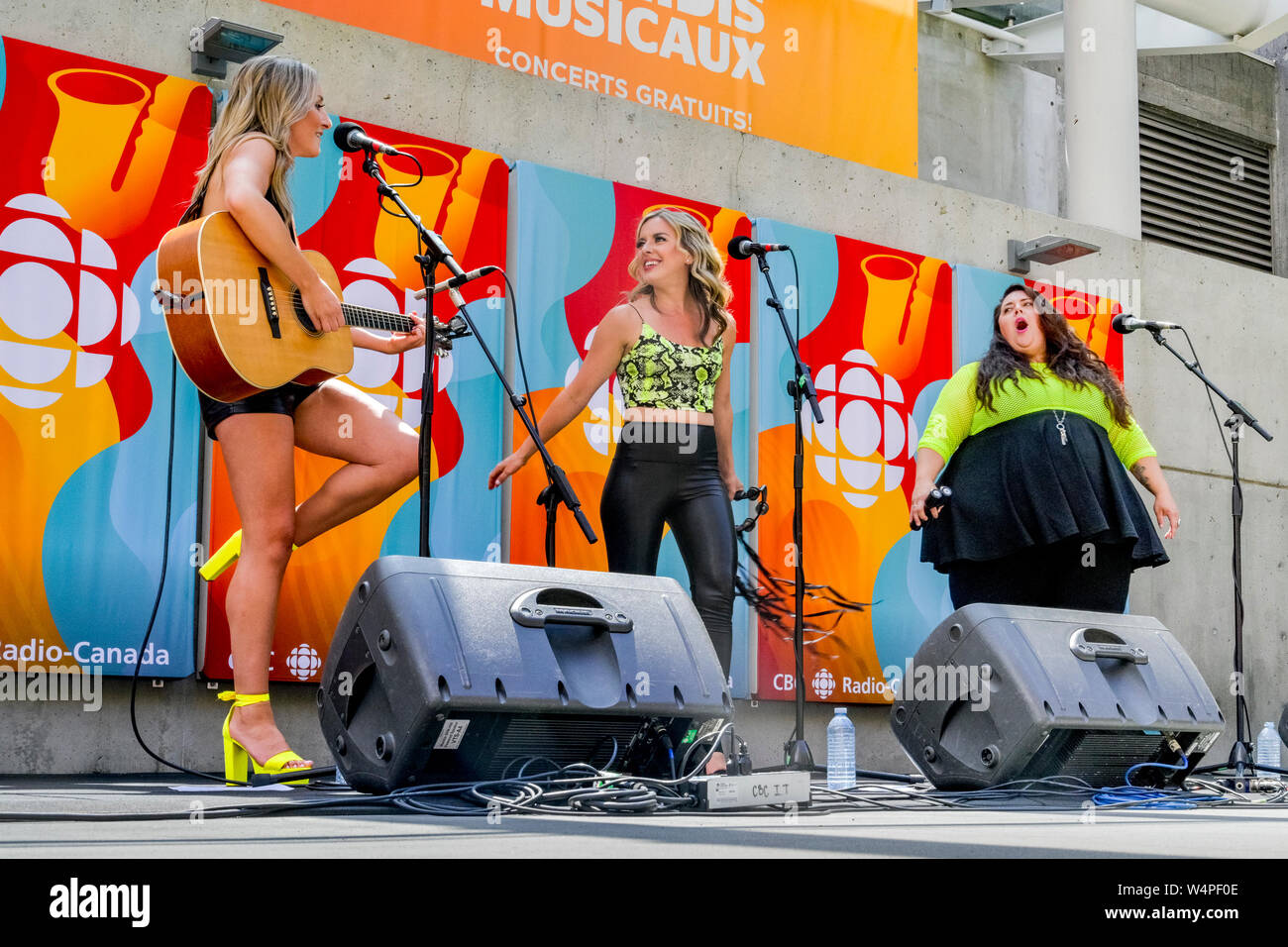 Country Music Group, The Heels play at CBC Musical Nooners, Vancouver, British Columbia, Canada Stock Photo