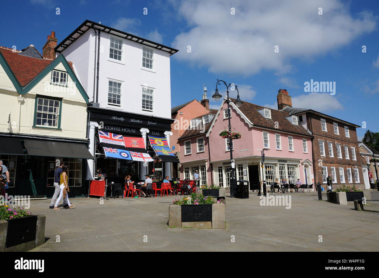 View Angel Hill, Bury St Edmunds, Suffolk Stock Photo Alamy