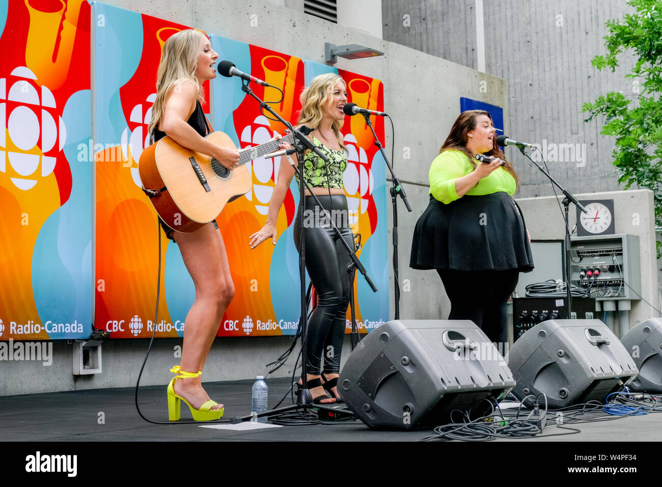 Country Music Group, The Heels play at CBC Musical Nooners, Vancouver, British Columbia, Canada Stock Photo