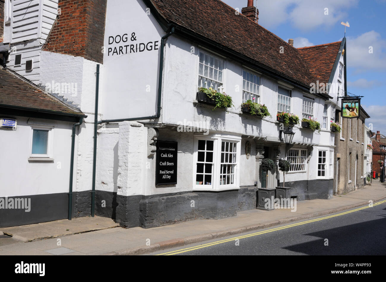 Dog & Partridge, Crown Street, Bury St Edmunds, Suffolk, dates to the