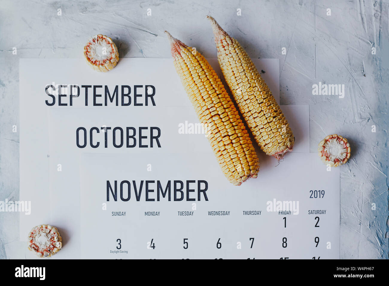 Autumn Months, Fall season concept. Harvest time. Three monthly ...