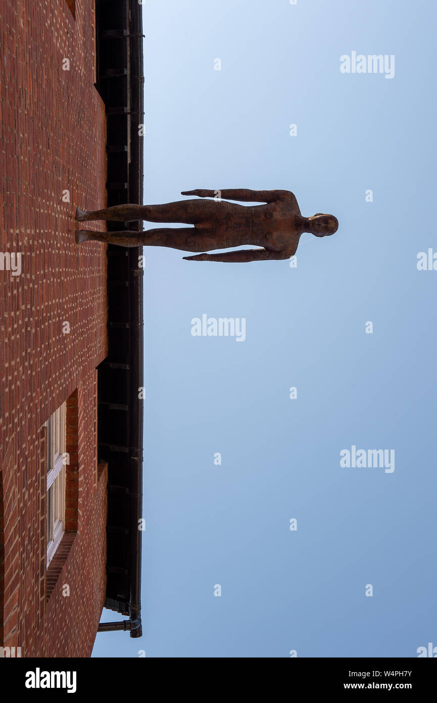 Edge II sculpture by famous sculptor Antony Gormley, Eton, Berkshire