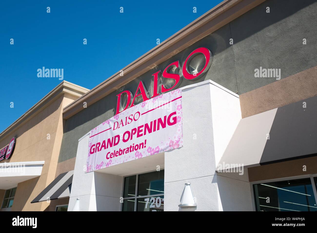 Grand opening of a branch of the daiso hires stock photography and