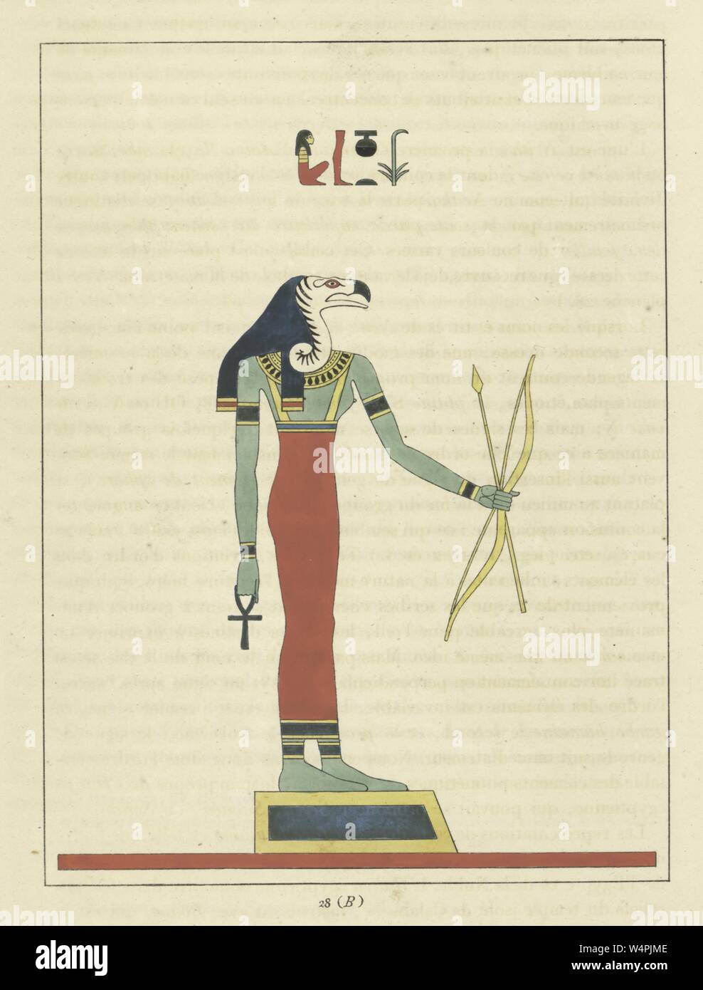 Ancient Egyptian goddess Wadjet, a woman with a head of a vulture