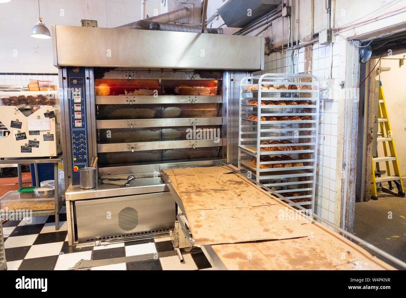 Large commercial oven in the kitchen of Tartine Bakery in the Mission