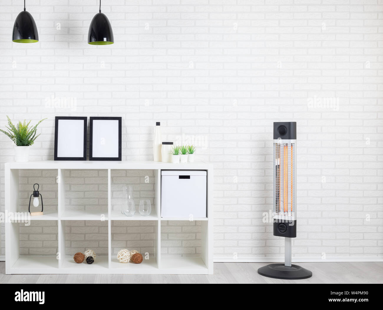 infrared heater in modern interior Stock Photo Alamy