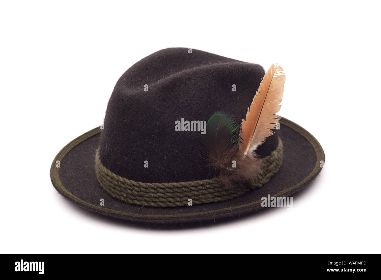 Brown hat isolated on white background Stock Photo - Alamy