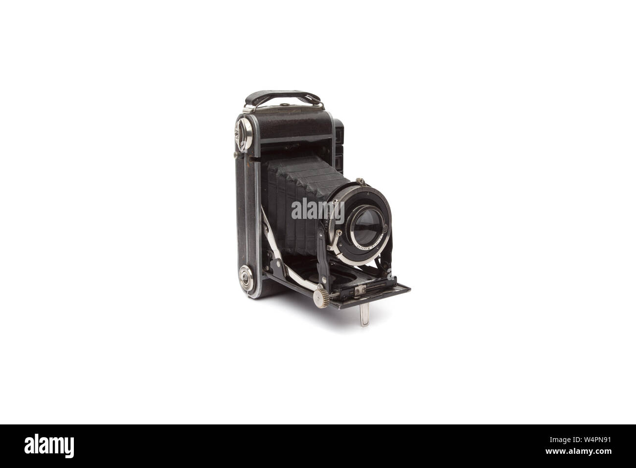 Old camera isolated on white background Stock Photo - Alamy