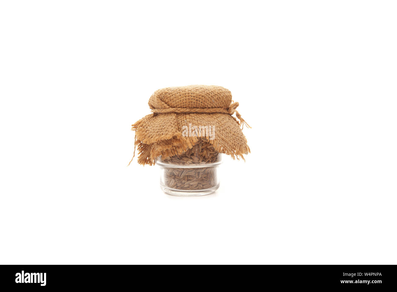 Grain in rustical container Stock Photo