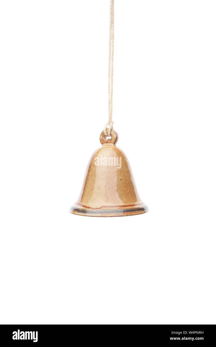 Ceramic bell isolated on white background Stock Photo