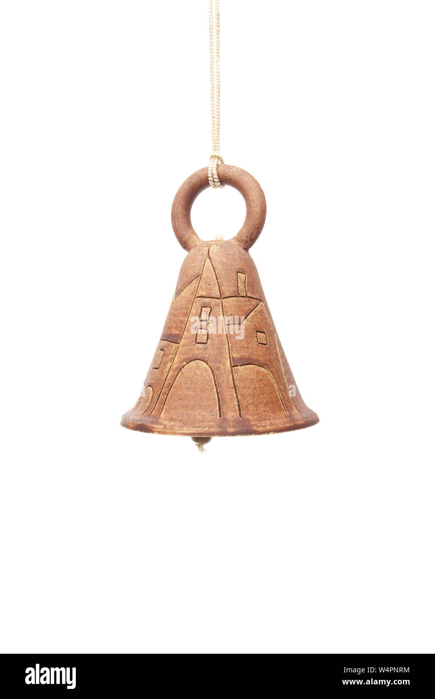 Ceramic bell isolated on white background Stock Photo - Alamy
