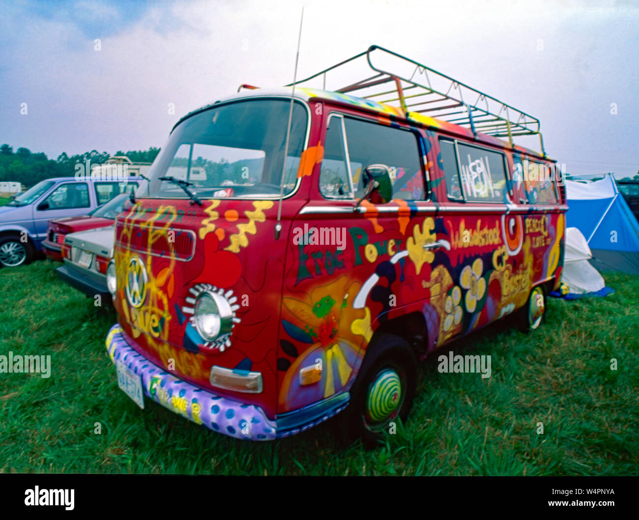Saugerties, New York, USA, August, 1994Massive crowds fill the muddy