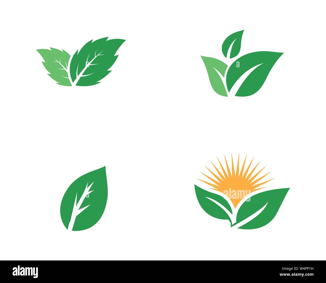 Logos of green Tree leaf ecology nature element vector Stock Vector ...