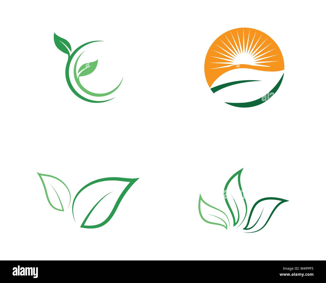 Green leaf ecology nature element vector icon Stock Vector Image & Art ...