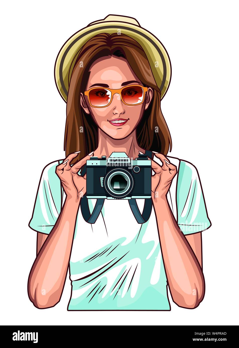 Pop Art Beautiful Woman Cartoon Stock Vector Image Art Alamy