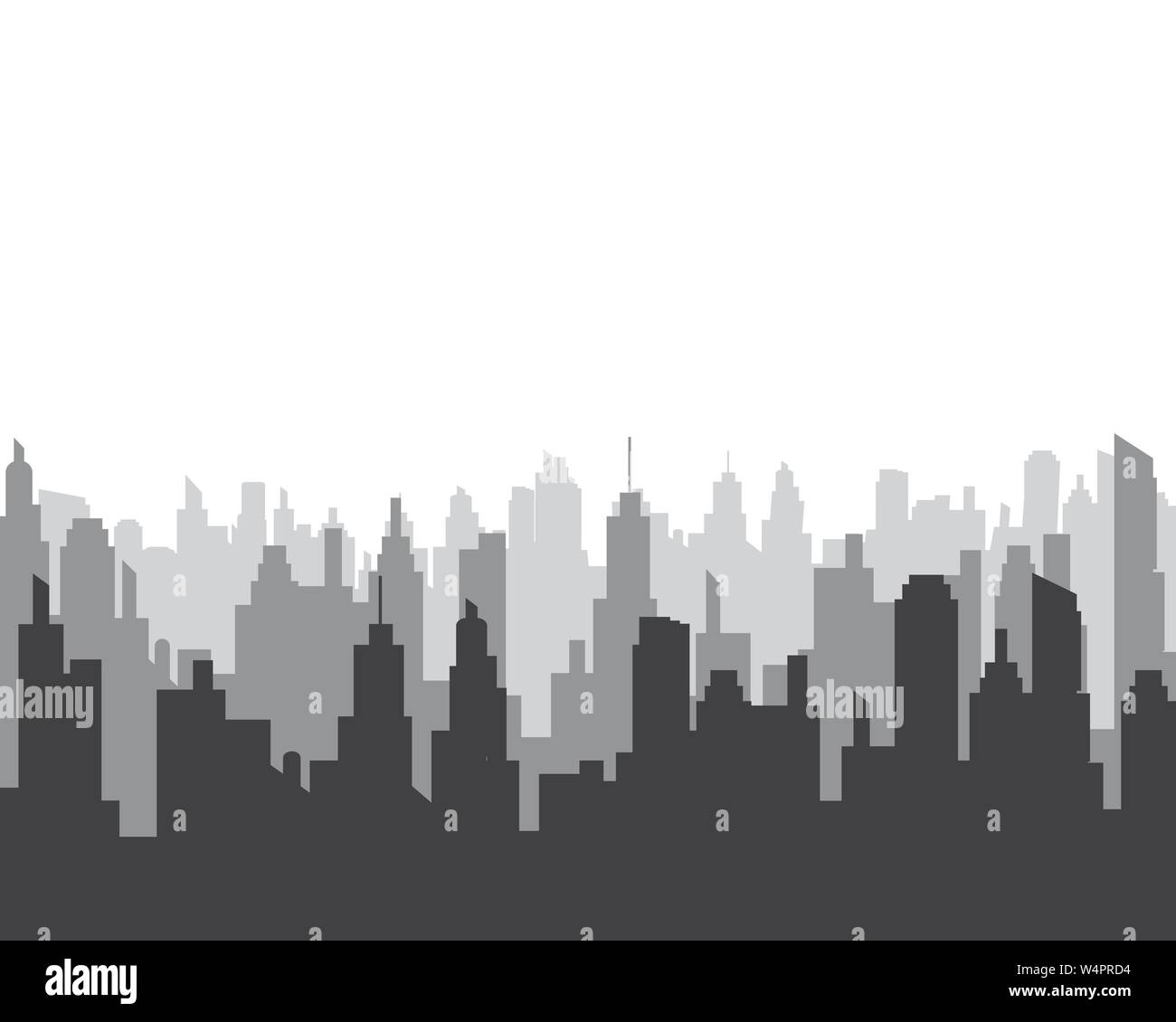 city skyline vector silhouette illustration Stock Vector Image & Art ...