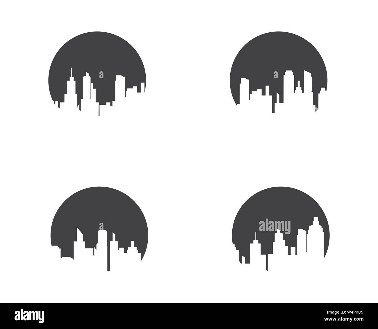 city skyline vector silhouette illustration Stock Vector Image & Art ...
