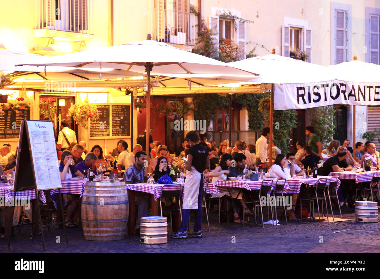 Outdoor cafe in Rome Italy Stock Photo