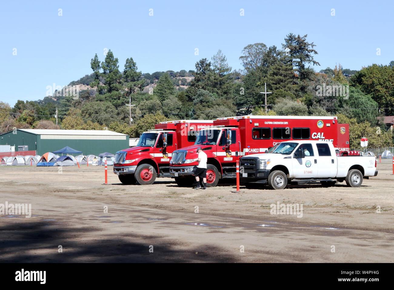 Cal Fire Base Camp in Napa, California Stock Photo - Alamy