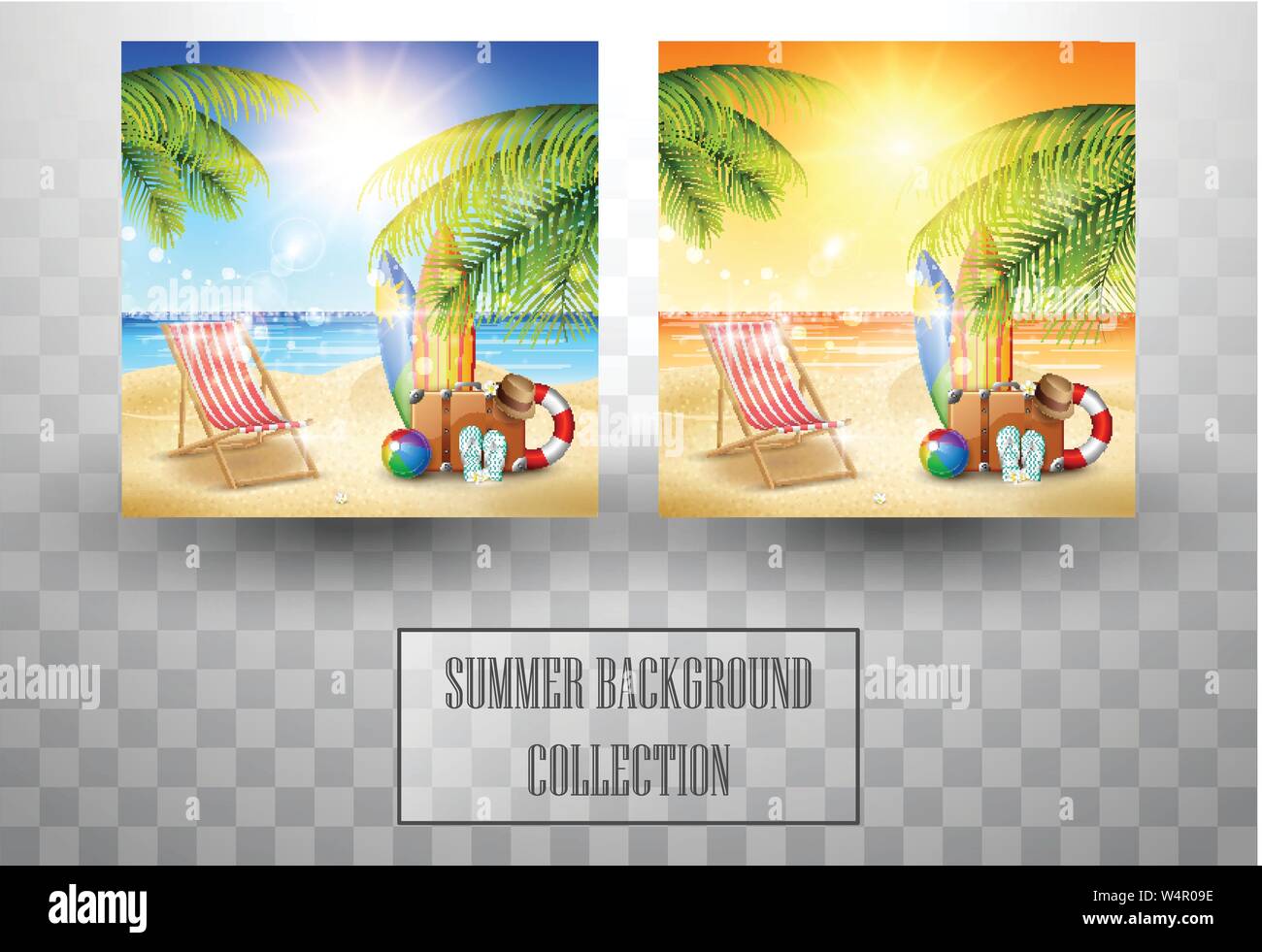 Beautiful summer beach background collections Stock Vector Image & Art ...