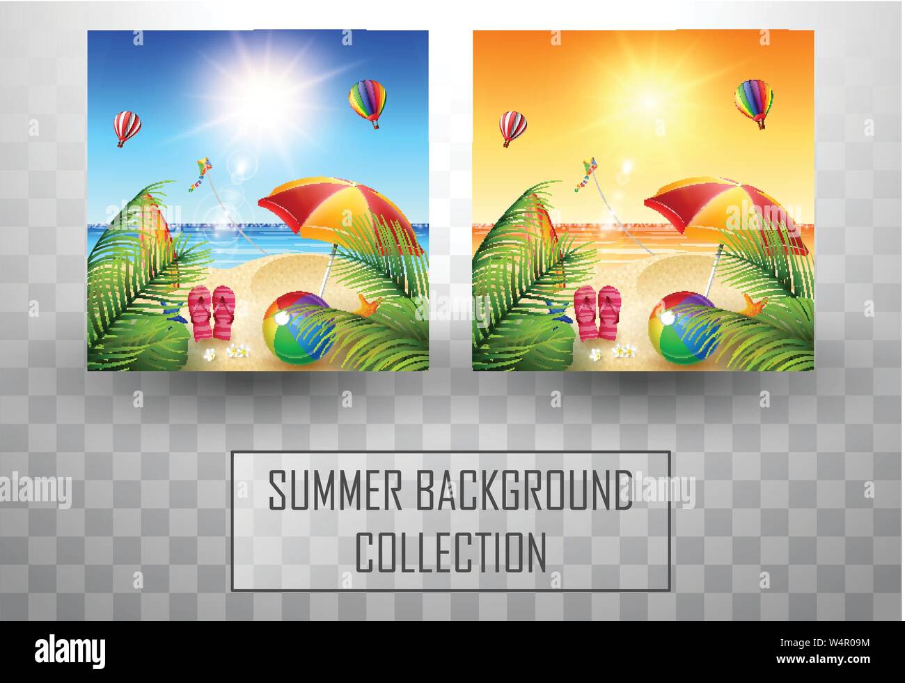 Beautiful summer beach background collections Stock Vector Image & Art ...
