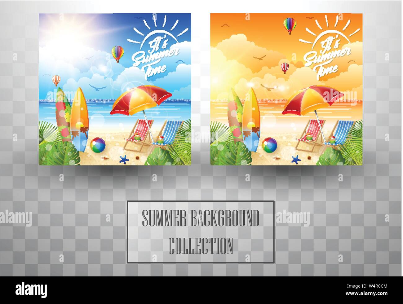 Beautiful summer beach background collections Stock Vector Image & Art ...