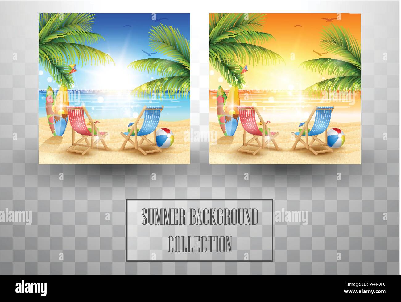 Beautiful summer beach background collections Stock Vector Image & Art ...