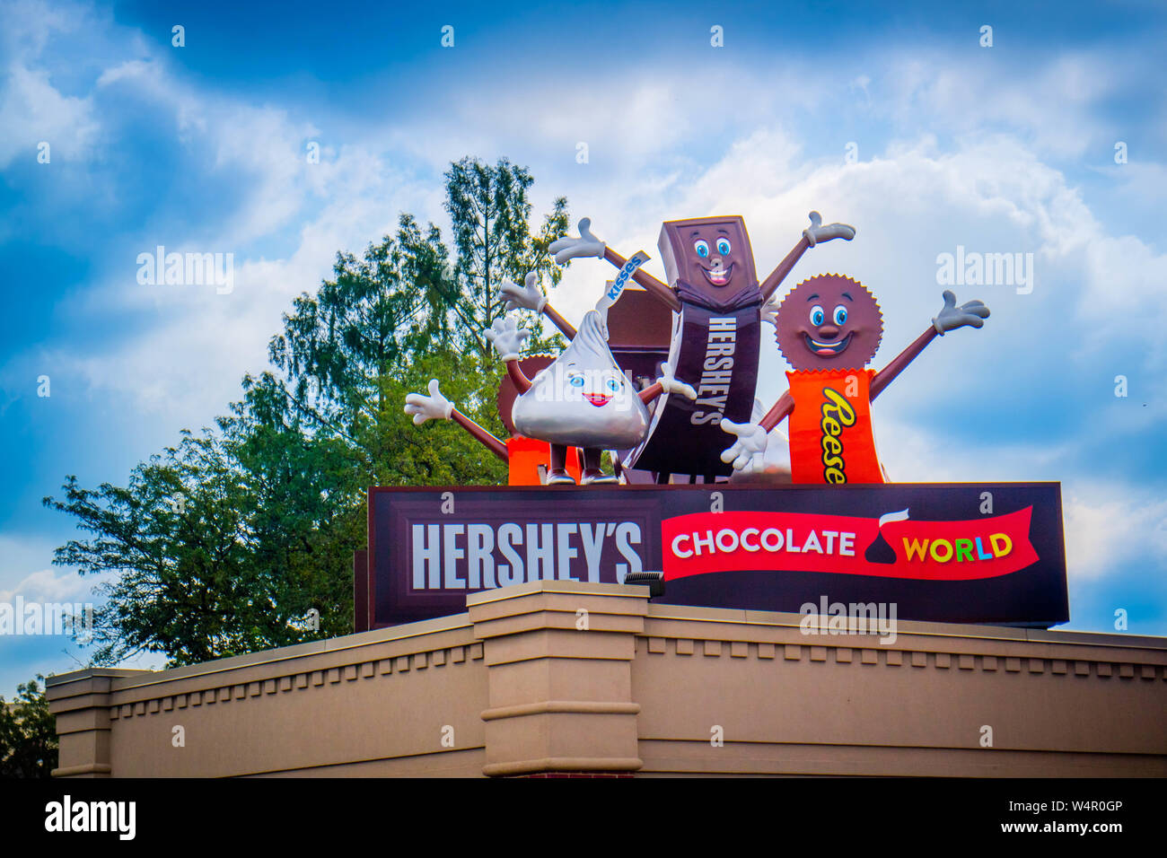 Hershey, PA, USA - Sept 19, 2018: The Hershey Chocolate World Stock Photo