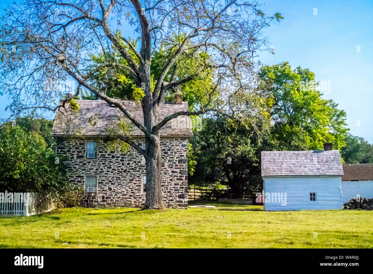 Gettysburg, PA, USA - Sept 19, 2018: The Old Alms House Cemetery Stock Photo