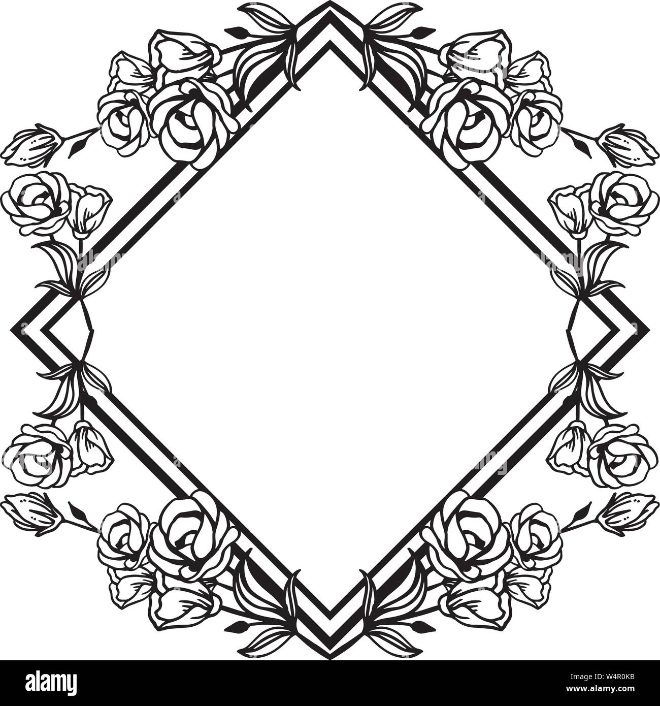 Ornament floral frame, invitation card, decoration pattern. Vector ...