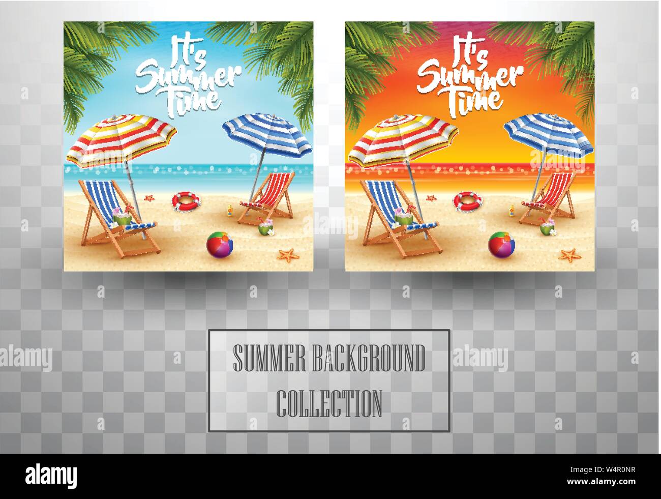 Beautiful summer beach background collections Stock Vector Image & Art ...