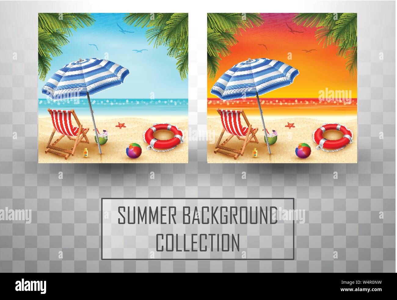 Beautiful summer beach background collections Stock Vector Image & Art ...