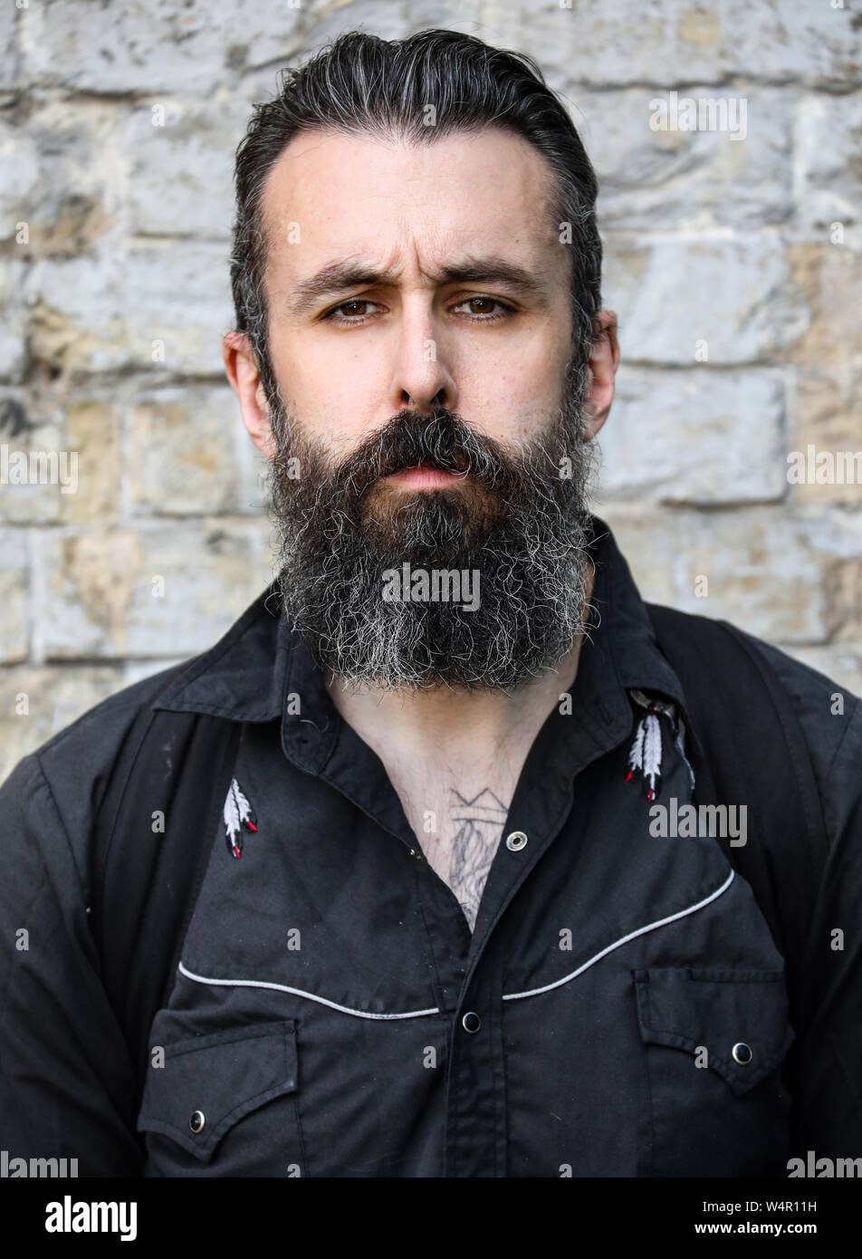 London, UK. 24th July, 2019. Scroobius Pip (David Meads) attending the opening night of Barber Shop Chronicles at the Roundhouse in London Credit: SOPA Images Limited/Alamy Live News Stock Photo