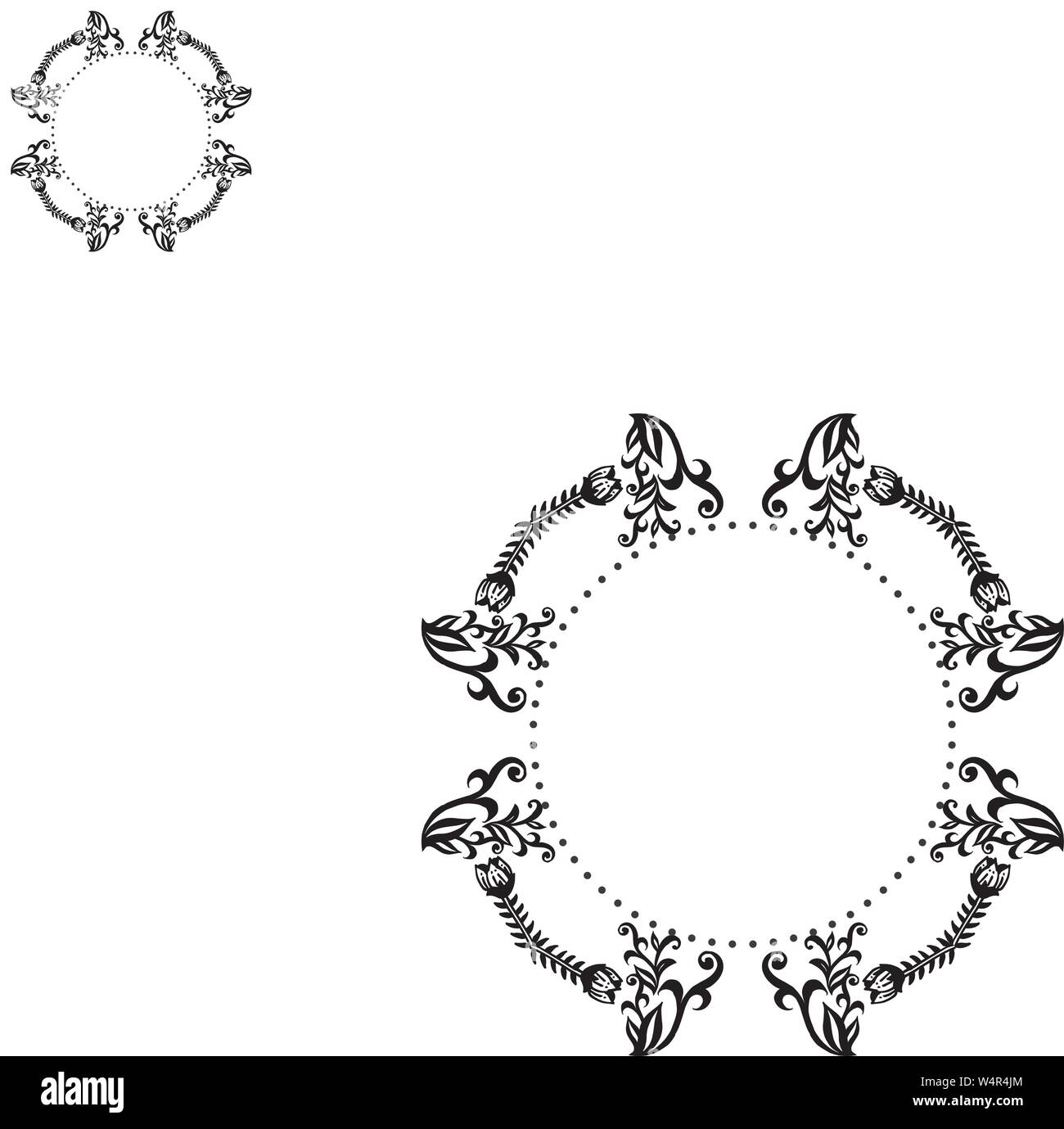 Wallpaper decoration of card, design floral frame. Vector illustration ...