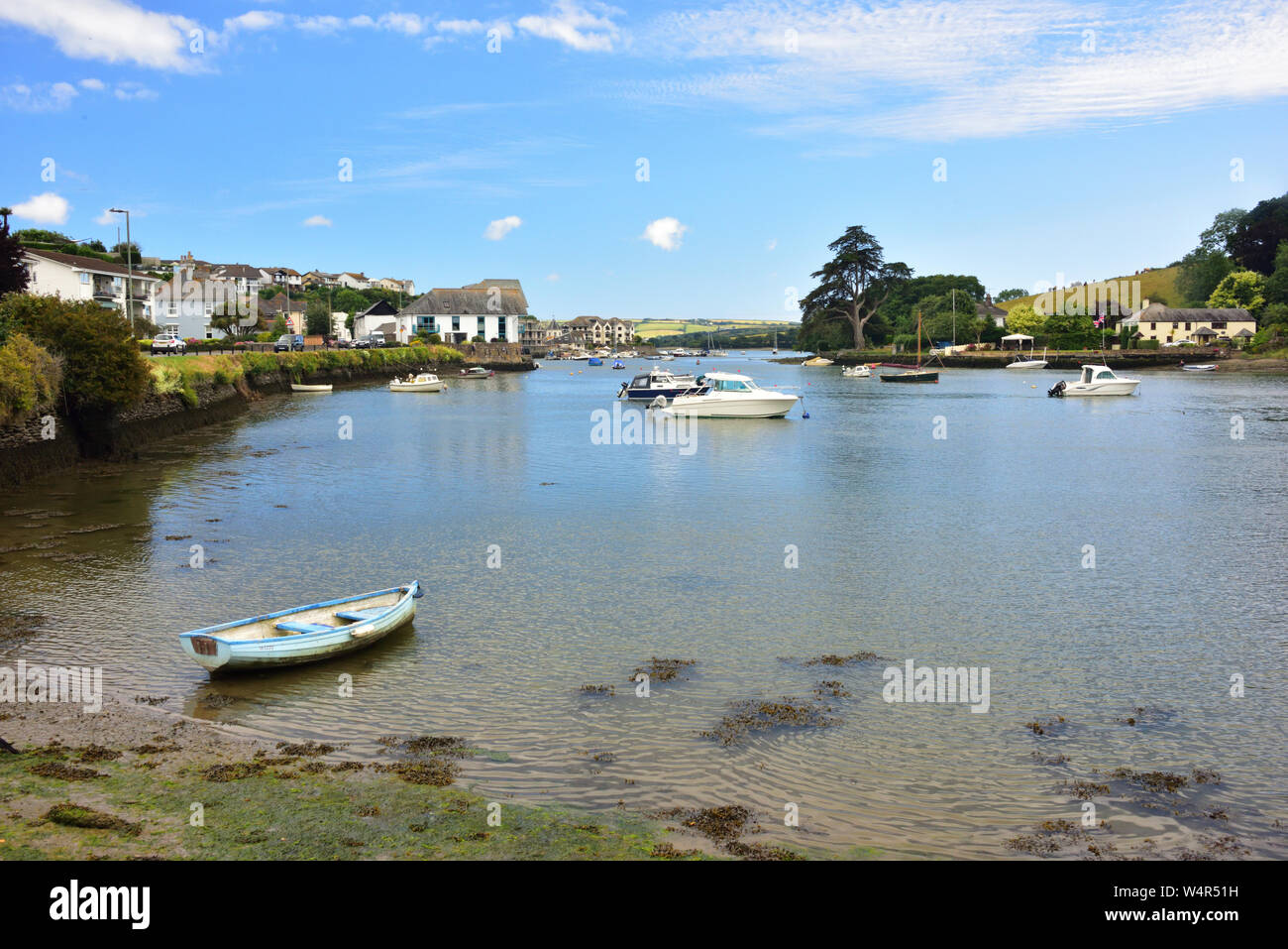 A peaceful dreamy day on the Kingsbridge Estuary in South Devon Stock Photo