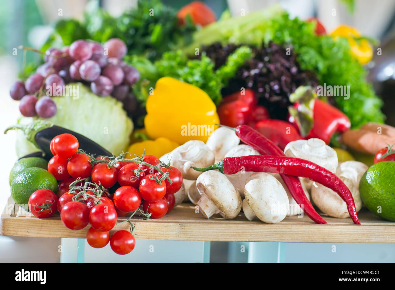 A lot of vegetables on the table Stock Photo