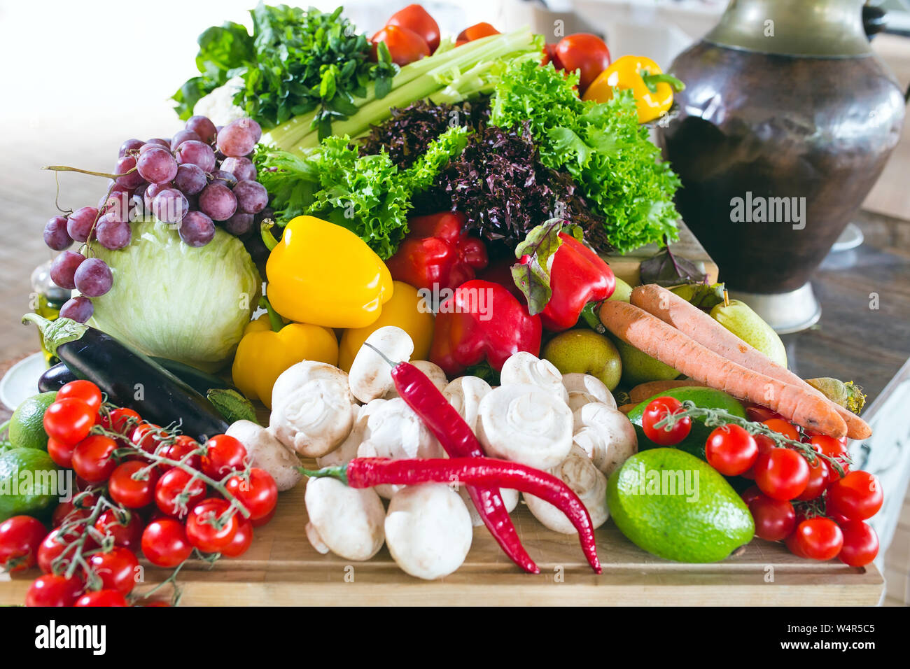 A lot of vegetables on the table Stock Photo