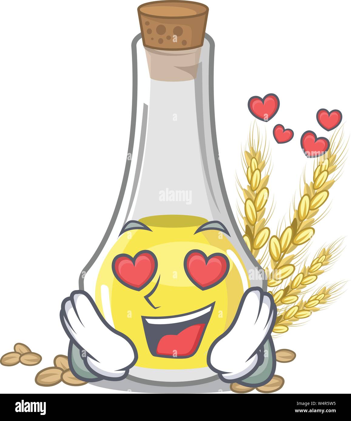 In love wheat germ oil in a cartoon vector illustration Stock Vector